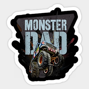 Monster Truck Dad Party Daddy Of The Birthday Boy Sticker